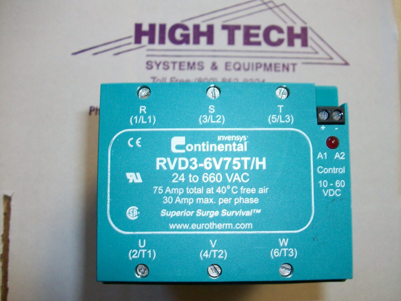 RVD3 6VT/H Continental DIN Rail Three Phase Solid State Relay