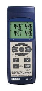 Reed Instruments SD-947-NIST Thermometer Thermocouple 4-Channel Data Logger SD947-NIST